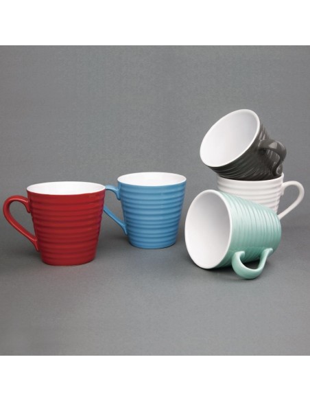 Olympia Caf Aroma Mugs Blue 340ml