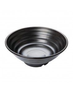 Kristallon Fusion Melamine Large Bowls Black 230mm