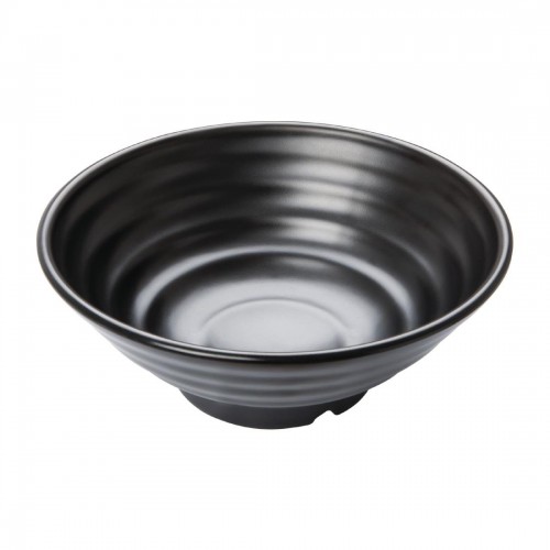 Kristallon Fusion Melamine Large Bowls Black 230mm