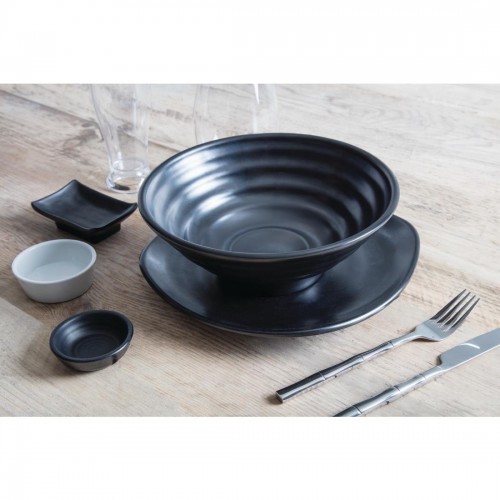 Kristallon Fusion Melamine Large Bowls Black 230mm