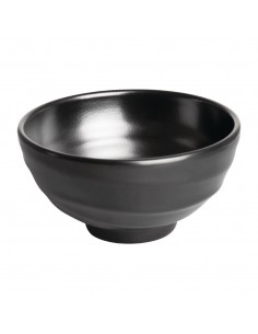 Kristallon Fusion Melamine Soup Bowls Black 114mm
