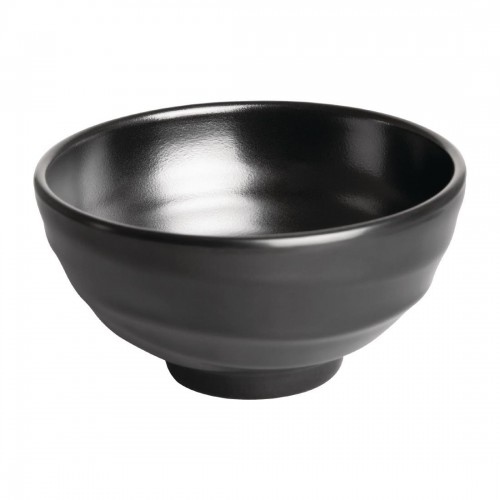 Kristallon Fusion Melamine Soup Bowls Black 114mm