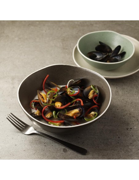 Olympia Chia Deep Bowls Charcoal 210mm