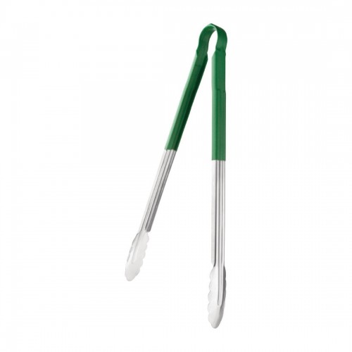 Vogue Colour Coded Serving Tong Green 405mm