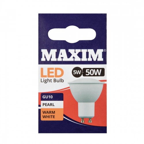 Status Maxim LED GU10 Pearl Warm White 5W (Pack of 10)