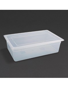 Vogue Polypropylene 1/1 Gastronorm Container with Lid 150mm