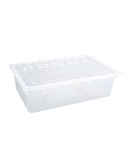 Vogue Polypropylene 1/1 Gastronorm Container with Lid 150mm
