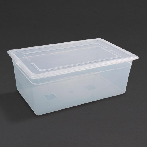 Vogue Polypropylene 1/1 Gastronorm Container with Lid 200mm