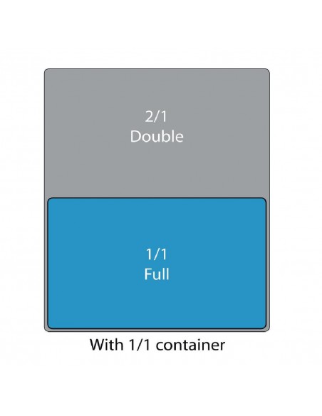 Vogue Polypropylene 1/1 Gastronorm Container with Lid 200mm