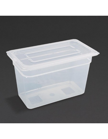 Vogue Polypropylene 1/3 Gastronorm Container with Lid 200mm