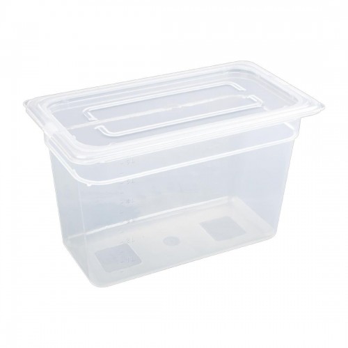 Vogue Polypropylene 1/3 Gastronorm Container with Lid 200mm