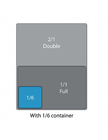 Vogue Polypropylene 1/6 Gastronorm Container with Lid 100mm