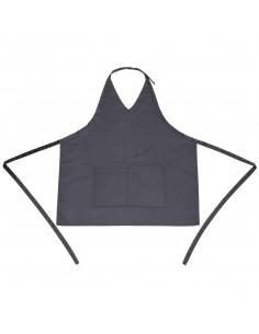 Whites V Neck Service Apron Charcoal 2