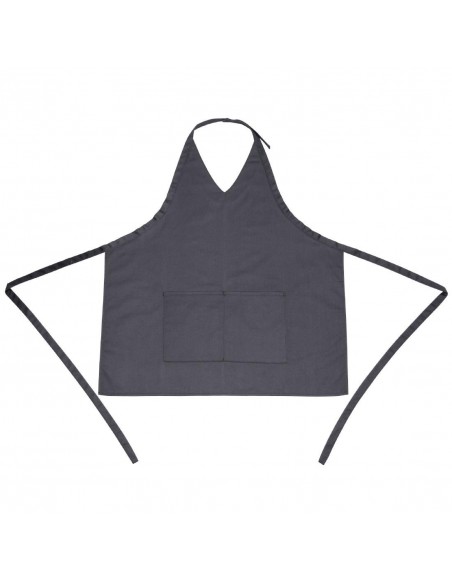 Whites V Neck Service Apron Charcoal