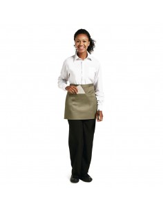Whites Short Bistro Apron Olive 2
