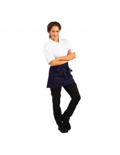 Whites Short Bistro Apron Navy Blue