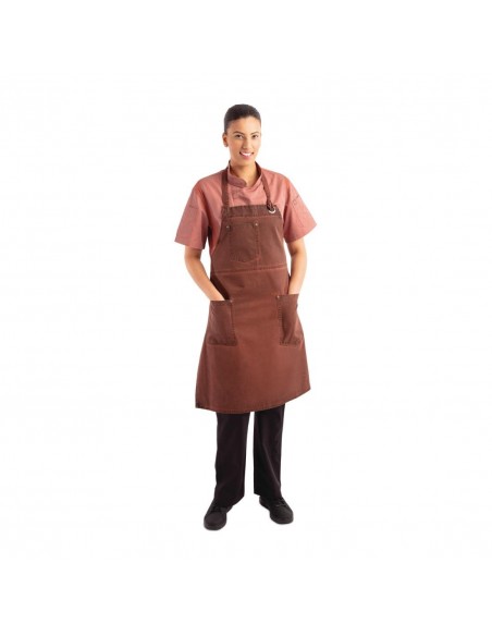 Chef Works Urban Dorset Antique Bib Apron Rust