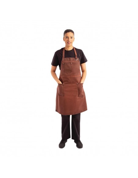 Chef Works Urban Dorset Antique Bib Apron Rust