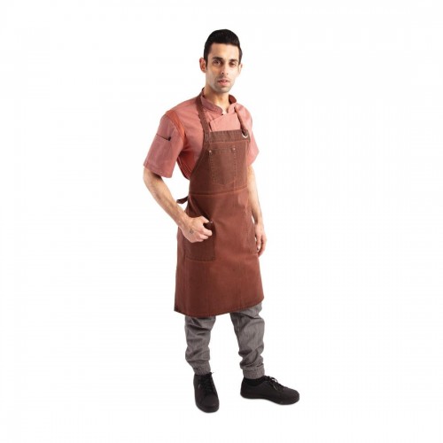 Chef Works Urban Dorset Antique Bib Apron Rust