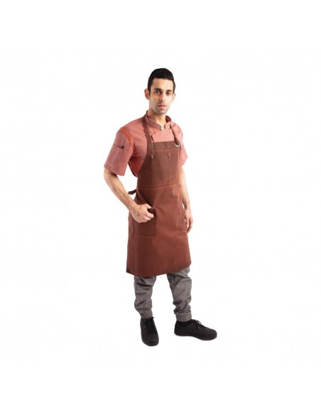 Chef Works Urban Dorset Antique Bib Apron Rust