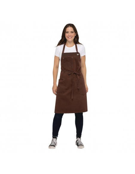 Chef Works Urban Dorset Antique Bib Apron Rust