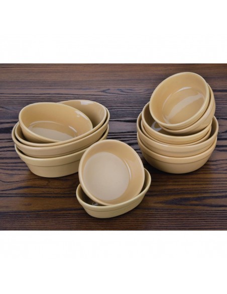 Olympia Earthenware Oval Pie Bowls 145mm