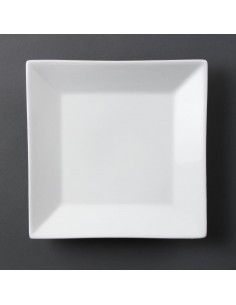 Olympia Whiteware Square Plates Wide Rim 250mm