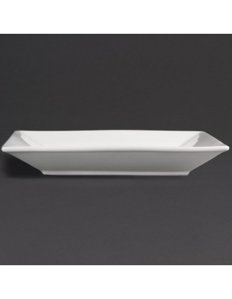 Olympia Whiteware Square Plates Wide Rim 250mm