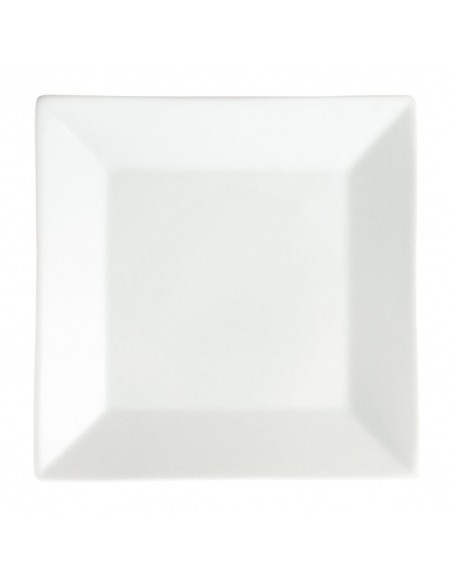 Olympia Whiteware Square Plates Wide Rim 250mm