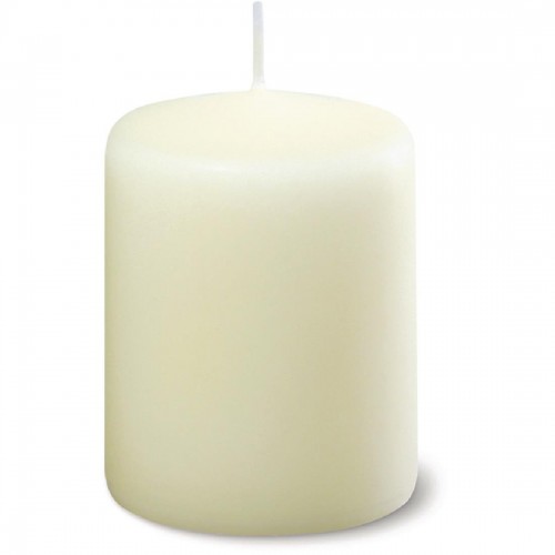 Ivory Pillar Short 3inch Candle