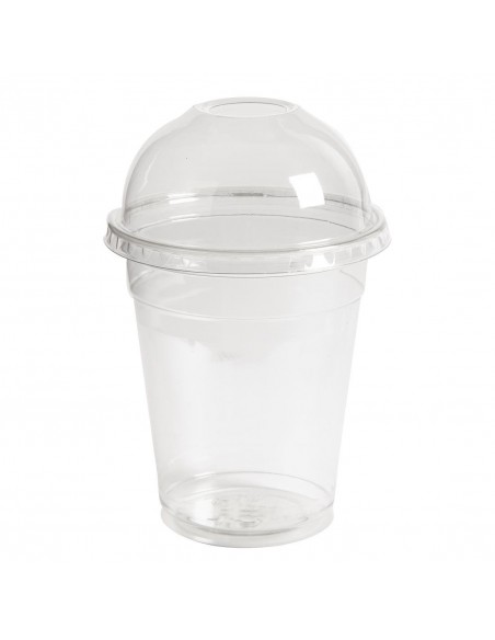 Plastico Domed Lids With Hole 95mm