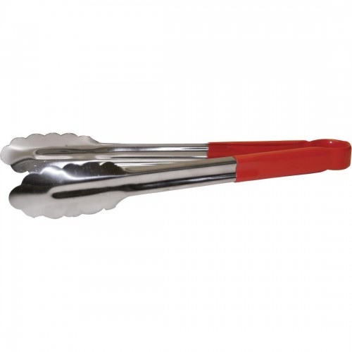 Vogue Colour Coded Red Serving Tongs 11in