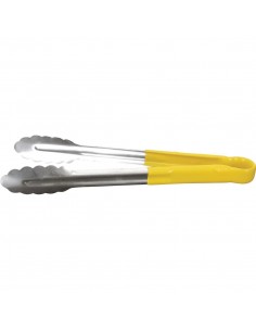 Vogue Colour Coded Yellow Serving Tongs 11in