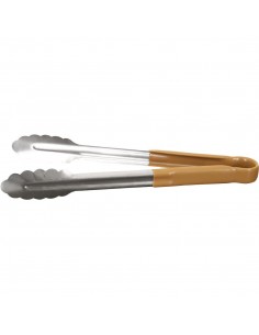 Vogue Colour Coded Brown Serving Tongs 11in