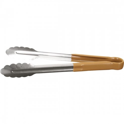 Vogue Colour Coded Brown Serving Tongs 11in