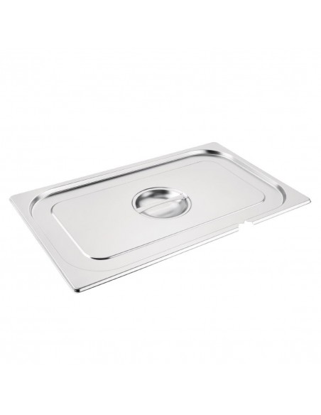 Vogue Stainless Steel 1/1 Gastronorm Notched Lid