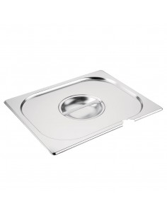 Vogue Stainless Steel 1/2 Gastronorm Notched Lid