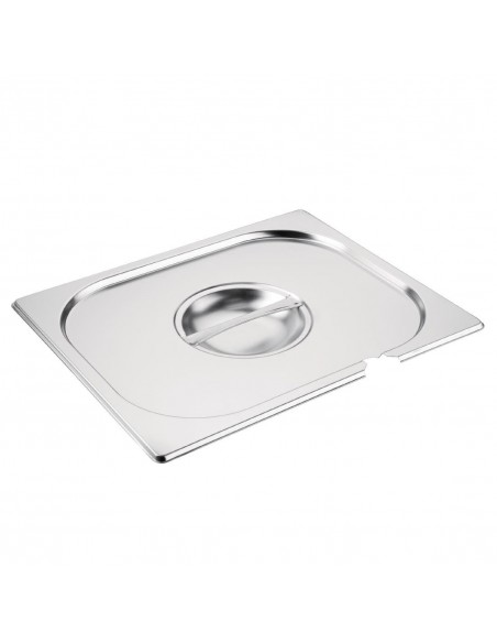 Vogue Stainless Steel 1/2 Gastronorm Notched Lid