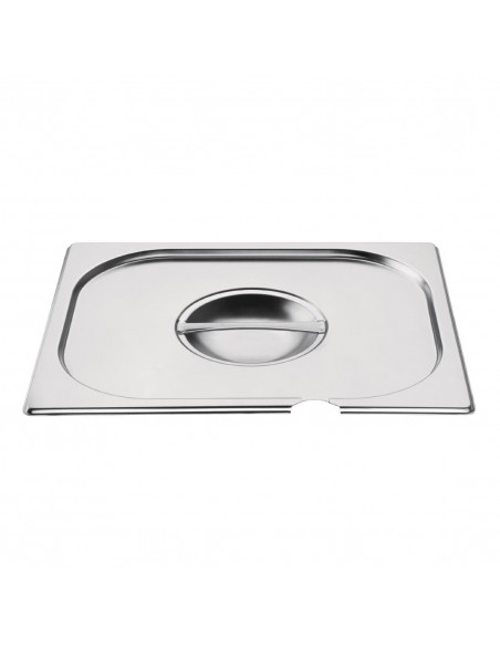 Vogue Stainless Steel 1/2 Gastronorm Notched Lid