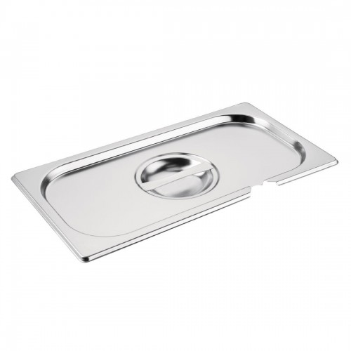 Vogue Stainless Steel 1/3 Gastronorm Notched Lid