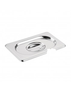 Vogue Stinaless Steel 1/9 Gastronorm Notched Lid