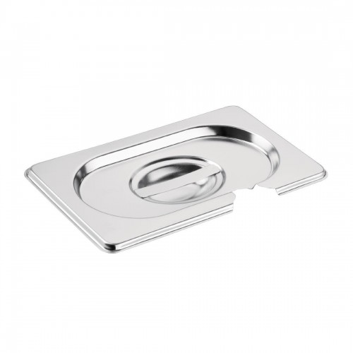 Vogue Stinaless Steel 1/9 Gastronorm Notched Lid