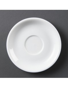 Olympia Whiteware Cappuccino Saucers