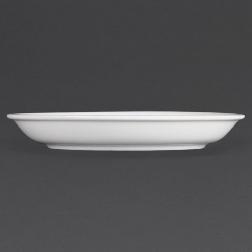 Olympia Whiteware Cappuccino Saucers