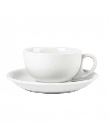 Olympia Whiteware Cappuccino Saucers