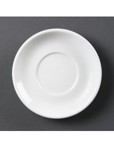 Olympia Whiteware Stacking Espresso Saucers