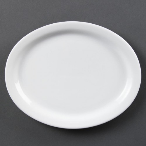 Olympia Whiteware Oval Platters 250mm