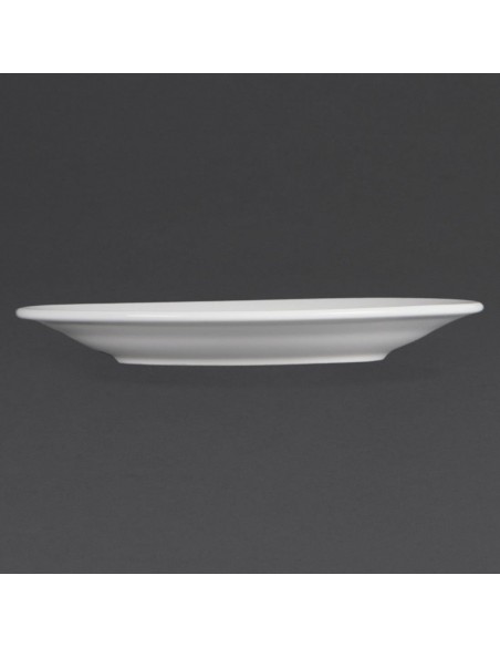 Olympia Whiteware Wide Rimmed Plates 165mm