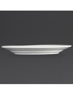 Olympia Whiteware Wide Rimmed Plates 202mm 2