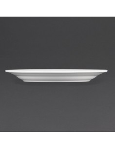 Olympia Whiteware Wide Rimmed Plates 230mm 2
